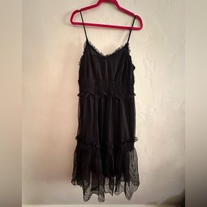 Sheer Black Lace H&M Maxi Dress - Size 12